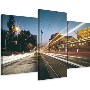 Obraz Obraz TRYPTYCH Berlín Město Panorama 3D 60x40