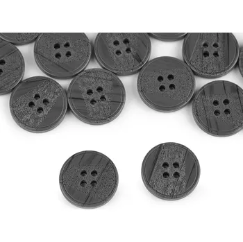 Galanterie Knoflík laser šedý 20mm (Knoflík plastový šedý 20mm)
