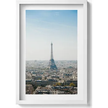 Obraz Dekorativní nástěnný obraz v rámu Paříž Francie Eiffelova věž panorama 40x60 cm