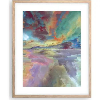 Obraz Obraz plakát na zeď v rámu světlý dub 40x50 abstrakce plakáty do obývacího pokoje