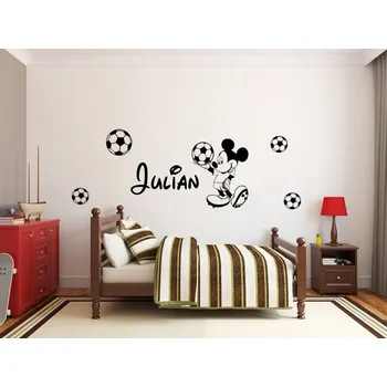 Samolepící dekorace Samolepka na zeď se jménem dítěte - Mickey Mouse