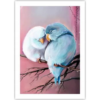 Obraz Plakát bez rámu do obýváku, ložnice 50x70 ptáci moderní módní obraz