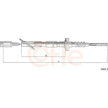 Spojkové lanko Tažné lanko, ovládání spojky COFLE 92.1402.2