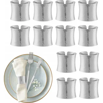 Spony na ubrousky RD46836, 12ks. stříbrná