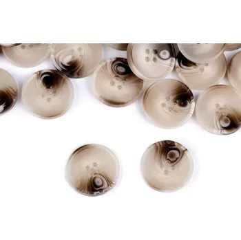 Knoflík Knoflík krémový designový 25mm (Knoflík plastový designový 25mm)