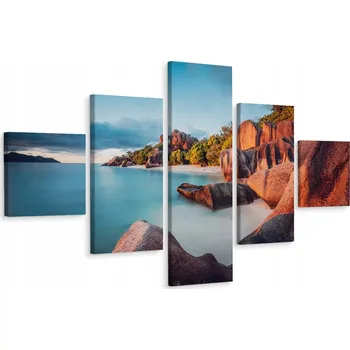 Obraz Vícedílný obraz OCEAN Pláž Skály 3D 200x120 cm