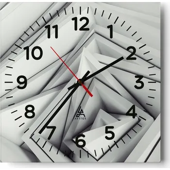 Hodiny Nástěnné hodiny do obýváku 40x40 cm, Bezhluká technologie, Skleněné hodiny, Tiché