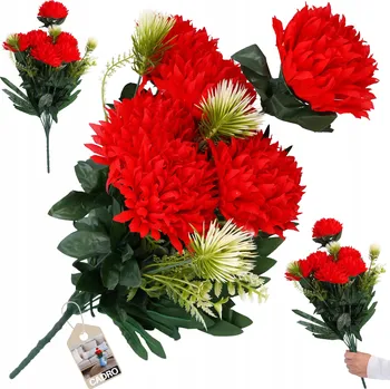 umělá květina Umělé květiny jako živé kytice umělých květin do wazonu czerwone