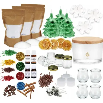 Vánoce Velká sada na výrobu svíček XXL + svíčky na vánoční dekorace 10 ks