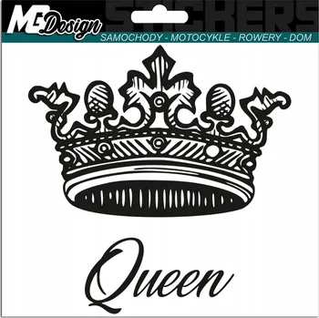 Samolepicí dekorace na vozidlo SAMOLEPKA na auto ROYAL CROWN Koruna Královna QUEEN 20x20,5