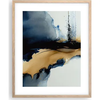 Obraz Obraz plakát na zeď v rámu světlý dub 40x50 abstrakce plakáty do obývacího pokoje