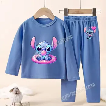 Dívčí pyžamo Lilo & Stitch Dětské pyžamo s motivem oblíbené postavičky Stitch Motiv: s bublinou (SDZ2018Y), Velikost: 100