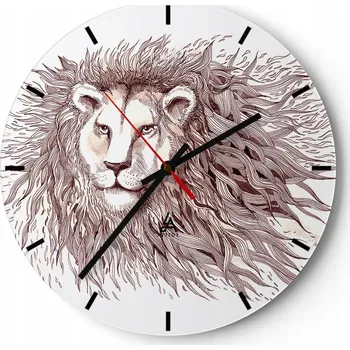 Hodiny Nástěnné hodiny do kuchyně 30x30 Zvířata Skleněné hodiny do obýváku Tiché