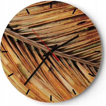 Hodiny Nástěnné hodiny do kuchyně 30x30 Botanika Skleněné hodiny do obýváku Loft Tiché