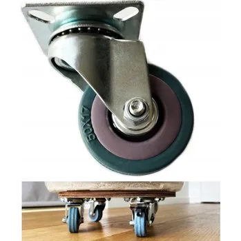 Pojezdové kolečko KOLEČKO OTOČNÉ BRZDOVÉ 50 mm 40 kg 1 KS GUMOVÉ PNEUMATIKA PRO VOZÍK NÁBYTEK