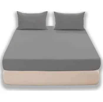 Prostěradlo Prostěradlo 90x200 cm s gumou Cotton jersey Šedé s vysokým okrajem GK02