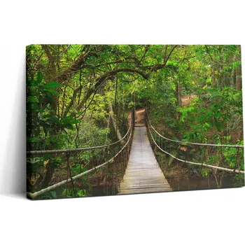 Obraz Fotoobraz Canvas s dřevěným rámem do jídelny Most v džungli Khao Yai 30x20