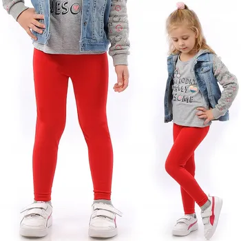 Dívčí legíny Dětské legíny dlouhé klasické LAEMI 591 Červené 104