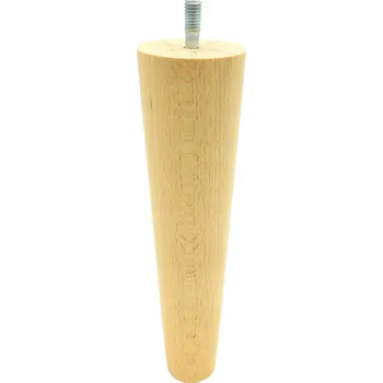 Obraz Dřevěné nohy nožičky k nábytku rovné 18 cm sada montáž lak přírodní