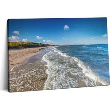 Obraz Plátěný Obraz Canvas Dekorativní do Jídelny Pláž a Mořské Vlny
