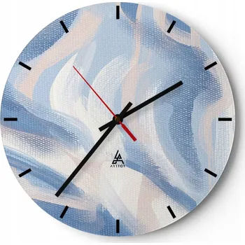 Hodiny Nástěnné hodiny do kuchyně 30x30 Pastelové Skleněné hodiny do obýváku Tiché