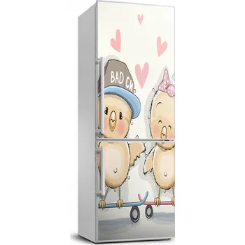 Fototapeta Nálepka na ledničku Kuřata skateboard 70x190 cm