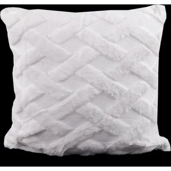Povlak na dekorativní polštářek Povlak na polštář plyšový 45x45 cm Varianta: 1 bílá bílá, Balení: 2 ks