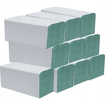 Papírový ručník RUČNÍK PAPÍROVÉ UTĚRKY ZZ SKLÁDANÉ DO ZÁSOBNÍKU ZELENÉ 200 ks