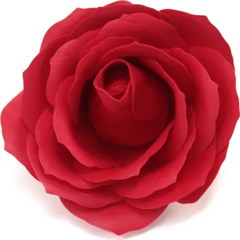 umělá květina 1x VELKÁ VONNÁ červená mýdlová růže červená, květová hlava