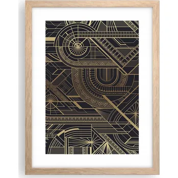 Obraz Obraz plakát v rámu světlý dub do obýváku 30x40 abstrakce plakáty na zeď