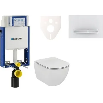Klozet Cenově zvýhodněný závěsný WC set Geberit k zazdění + WC Ideal Standard Tesi 110.302.00.5NF8