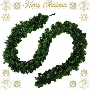 Vánoční dekorace Vánoční řetěz Goliat zelený 270 cm na stromeček