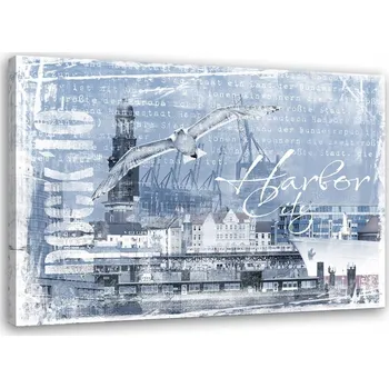 Obraz Panorama města modrá Andrea Haase 60x40 cm