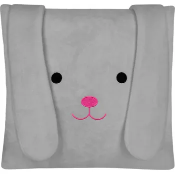 Povlak na dekorativní polštářek POVLAK NA POLŠTÁŘ 40x40 DEKORAČNÍ PRO DĚTI KRÁLÍK S UŠIMA VELVET