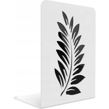 Obraz Podpěrka na knihy - LÍSTKY - bílá