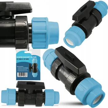 Vodovodní potrubí Kulový Kohout Šroubovací PN16 Spojka pro PE trubky 32x32