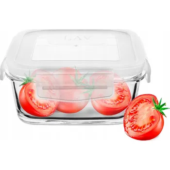 Dóza na potraviny SKLENĚNÁ NÁDOBA 600ml S BÍLÝM VÍKEM