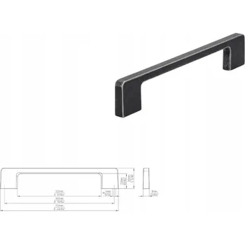 Nábytkové kování Nábytková úchytka SIRO 2027-172ZN78 , efekt tepaného železa