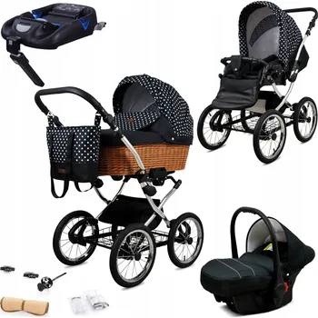 Kočárek BabyLux Dětský kočárek 4v1 Classic (hluboký, sportovní, autosedačka)