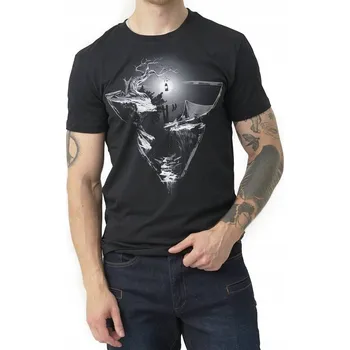 Pánské tričko PÁNSKÉ TRIČKO HELIKON NIGHT VALLEY SPODNÍ TRIKO BAVLNA ČERNÁ 3XL