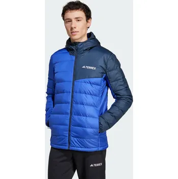 ADIDAS Bunda Terrex Multi Light Down Hooded S FIALOVÁ|MODRÁ