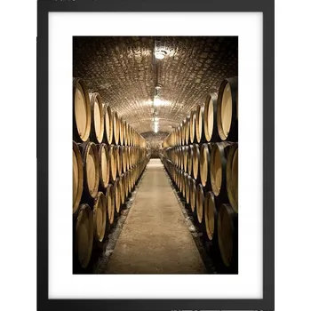 Obraz Obraz plakát v černém rámu do obýváku 30x40 sudy foto plakáty na zeď