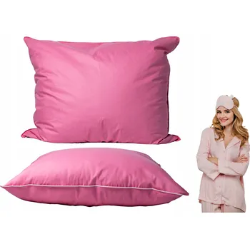 Polštář Polštář 70x80 RŮŽOVÝ S PEŘÍM A PÉŘEM - EXTRA MĚKKÝ 100% BAVLNA - POLSKÝ VÝROBEK