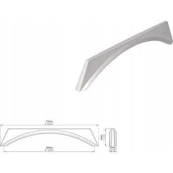 Nábytkové kování Nábytková úchytka SIRO 2341-173ZN27 vzhled nerezové oceli