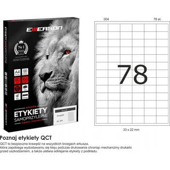 Samolepící etiketa Samolepicí etikety Emerson A4 33 x 22 mm, č. 4