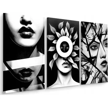 Obraz Obraz TRYPTYK Abstrakce Portrét Ženy 60x40