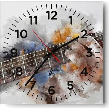 Hodiny Nástěnné hodiny do obýváku 40x40 Hudba Tiché Skleněné hodiny Bez hlučnosti