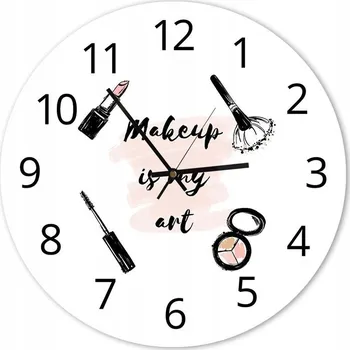 Hodiny Nástěnné hodiny KULATÝ Foto-obraz 60cm Makeup time
