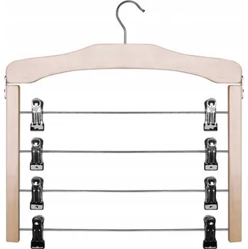 Ramínko Šatní ramínko na 4 sukně/kalhoty, dřevěný