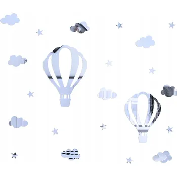 Zrcadlo Samolepky pro děti, zrcadlové zrcadlo, balónky, mraky